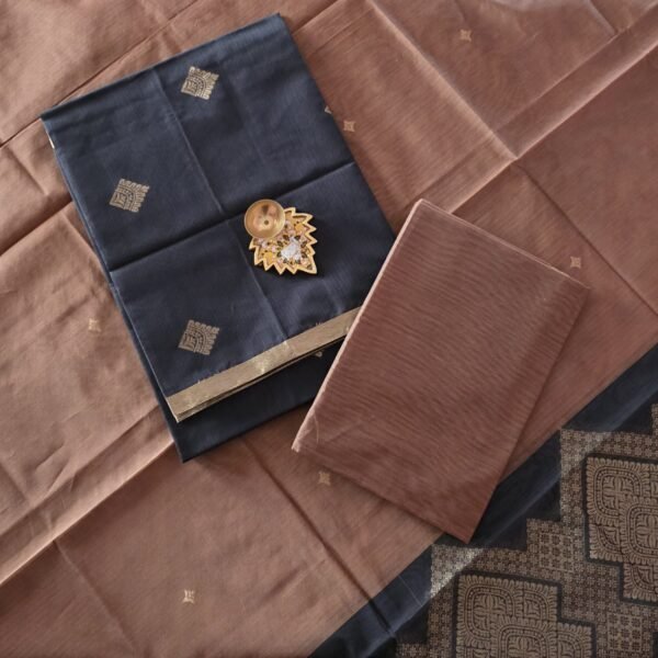 Silk Cotton Salwar Set - SK21- Elephant Gray