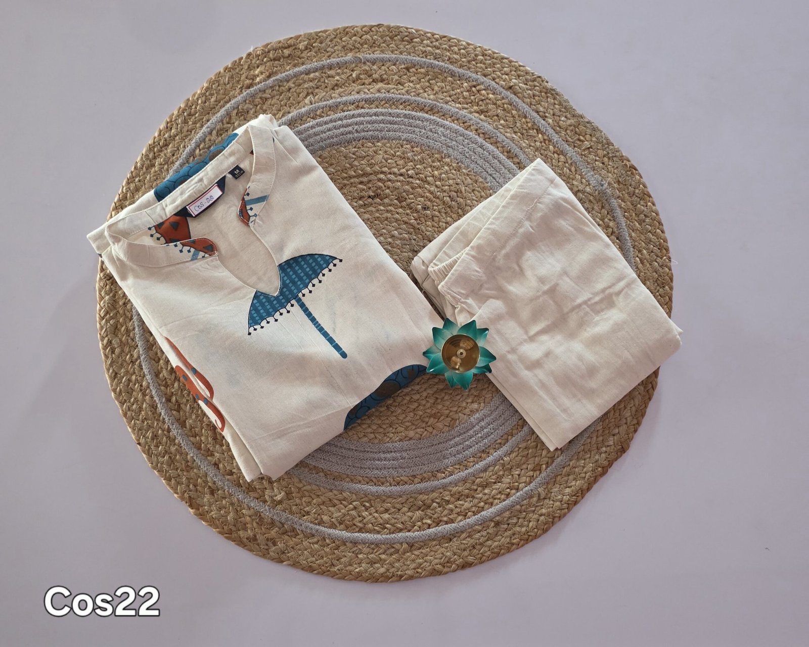 Elephant Handblock Print Co Ord Set - COS22 - Image 2
