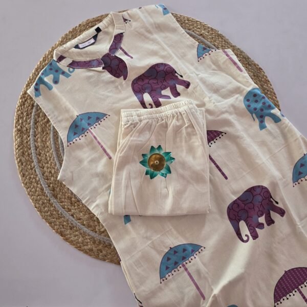 Elephant Handblock Print Co Ord Set - COS20