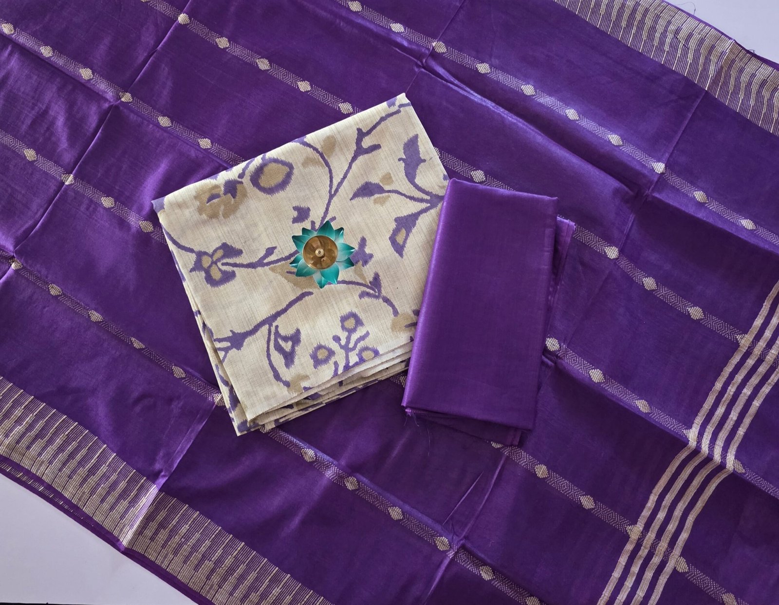 Floral Khadi Cotton Salwar Set - KS39 - Image 2