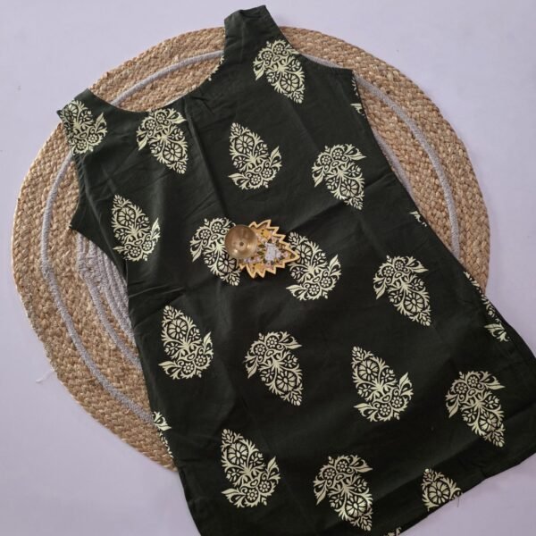 Flex Cotton Short Kurti - FCS14 - Mehandi Green