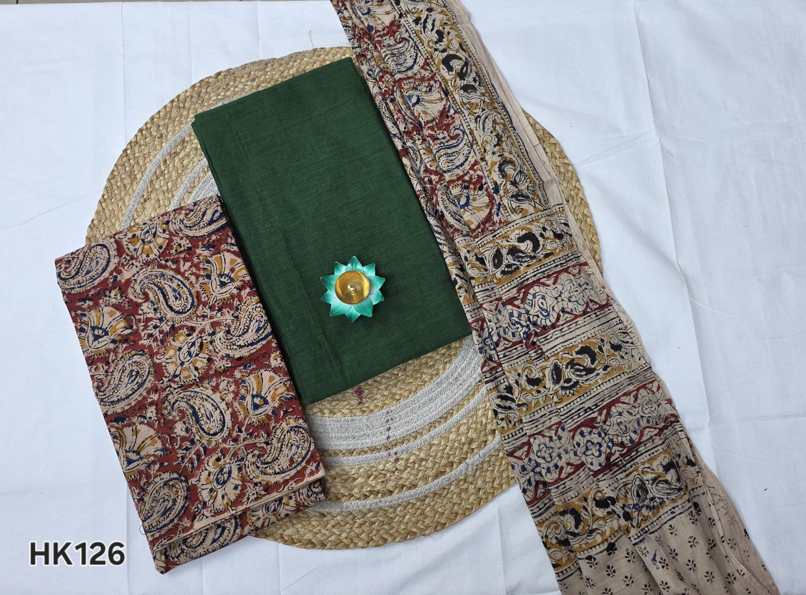 Kalamkari Handblock Printed Salwar Set - HK126