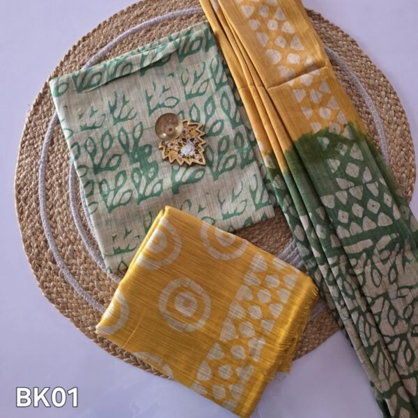 Khadi Cotton Batik Print Salwar Set - BK01