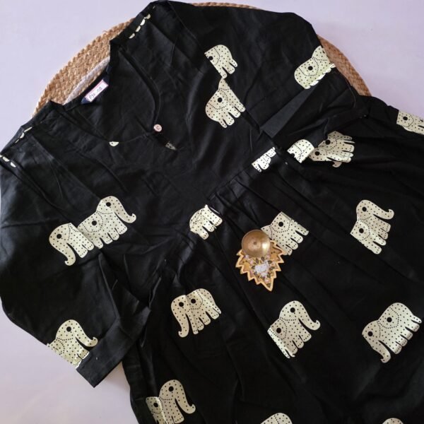 Peplum Short Kurti - PSK02 - Black