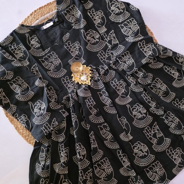 Peplum Short Kurti - PSK09 - Black