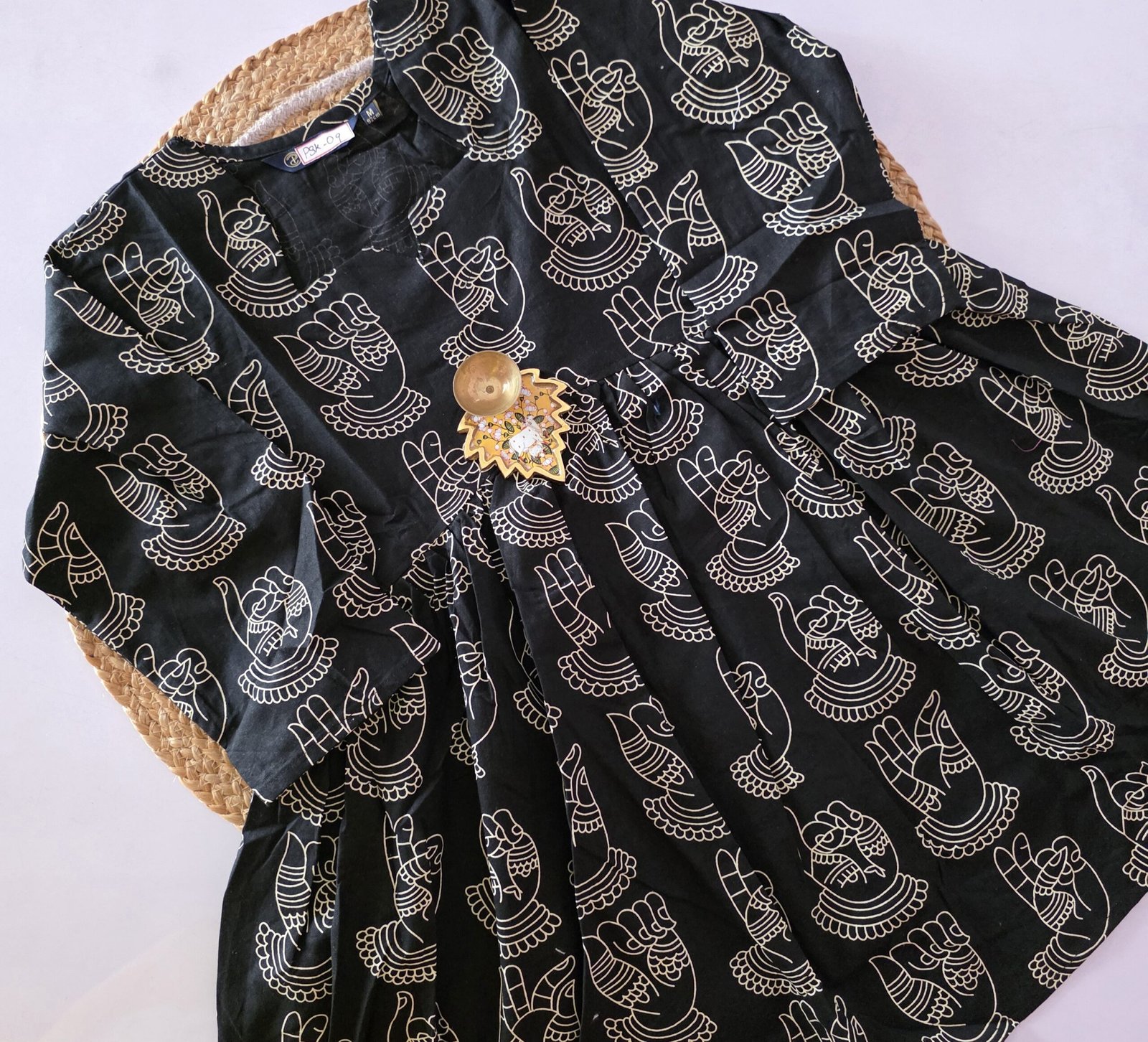 Peplum Short Kurti - PSK09 - Black