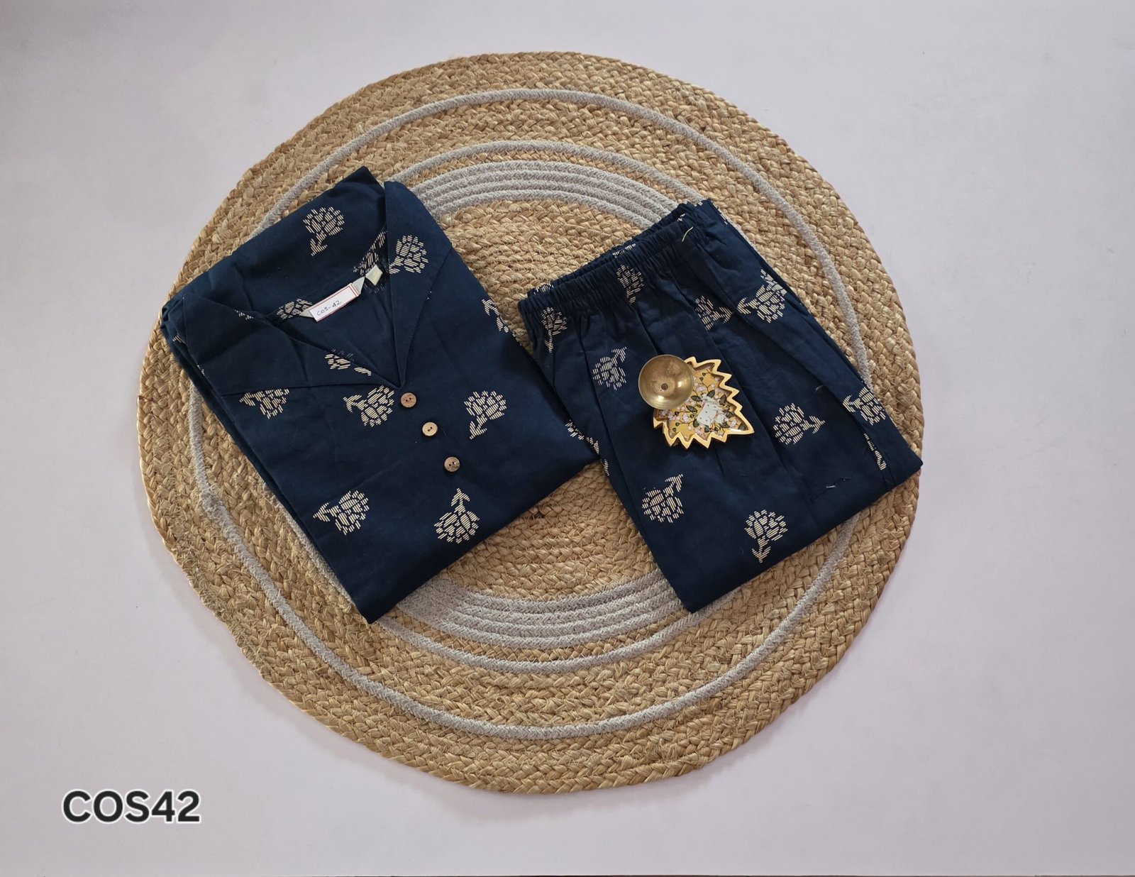 Flex Cotton Co Ord Set - COS42 - Teal - Image 2