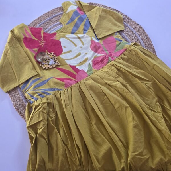 Cotton Layered Maxi MX10 - Mustard Yellow
