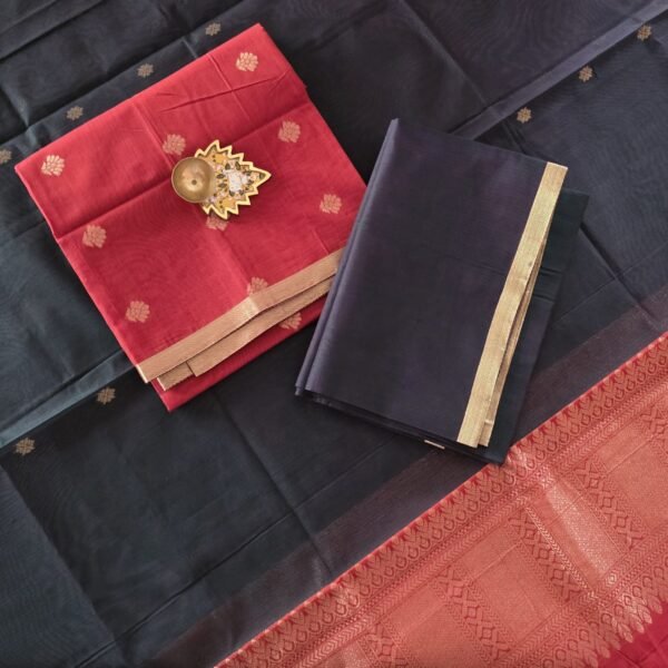 Silk Cotton Salwar Set - SK52 - Navy