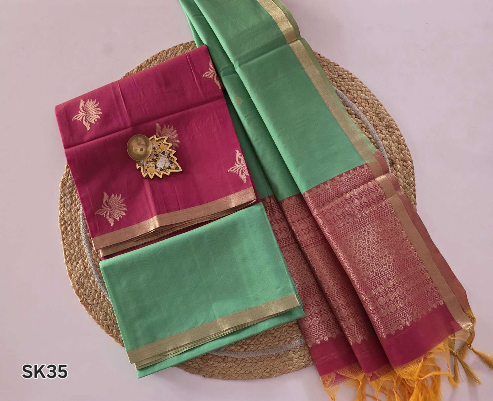 Silk Cotton Salwar Set - SK35 - Image 2