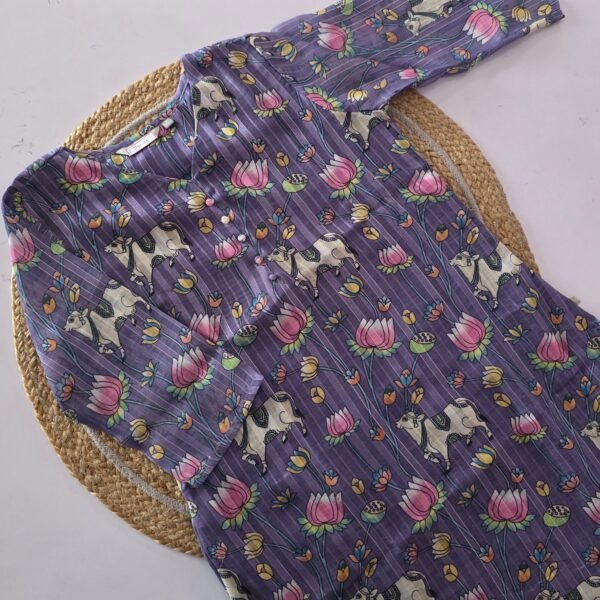 Linen Zari Kurti - LZK15