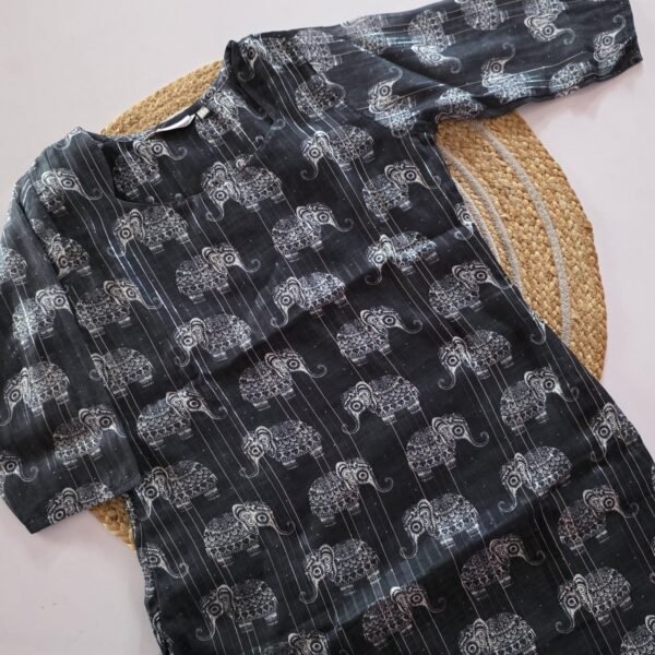 Linen Zari Kurti - LZK17