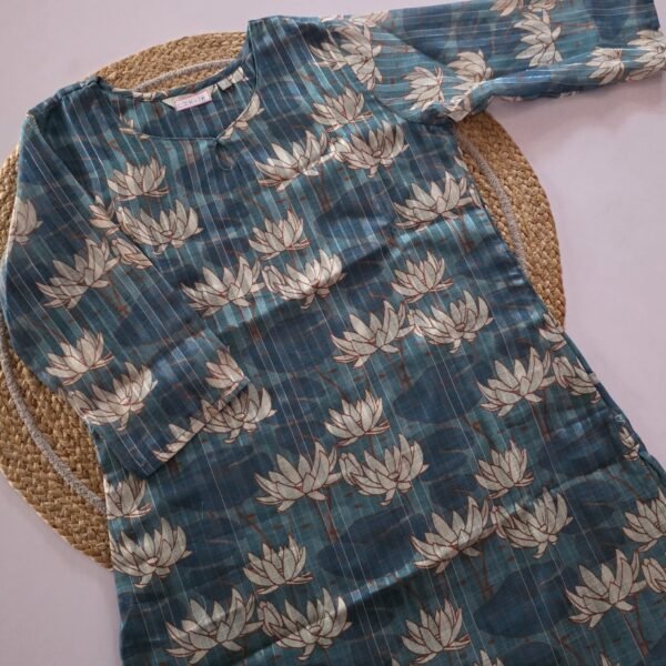 Linen Zari Kurti - LZK18