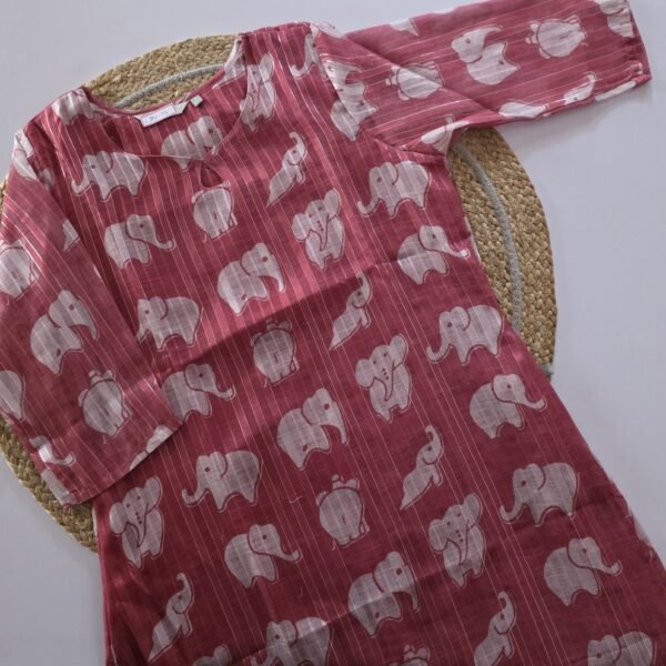 Linen Zari Kurti - LZK13