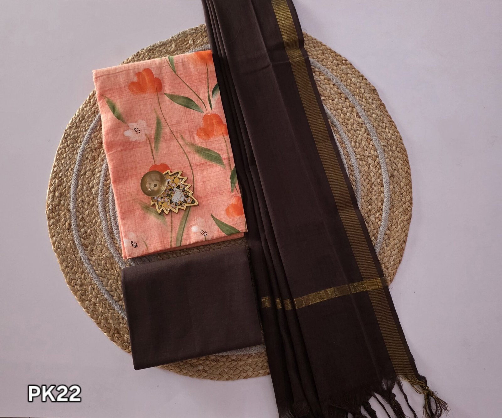 Handpainted Pure Cotton Salwar Set - PK22