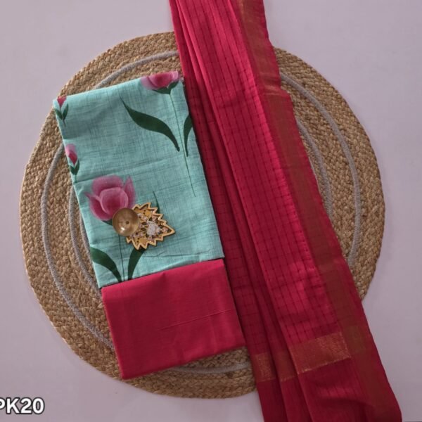 Handpainted Pure Cotton Salwar Set - PK20