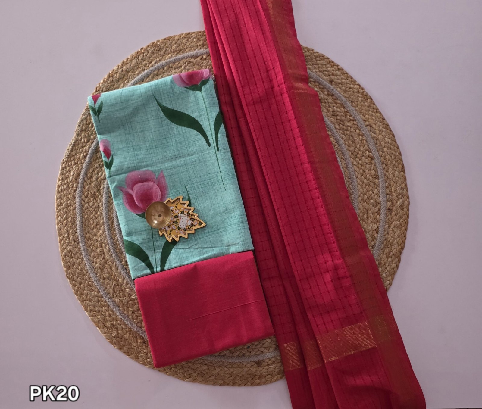 Handpainted Pure Cotton Salwar Set - PK20