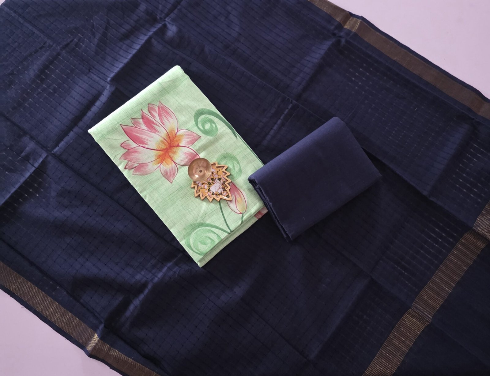 Handpainted Pure Cotton Salwar Set - PK18 - Image 2