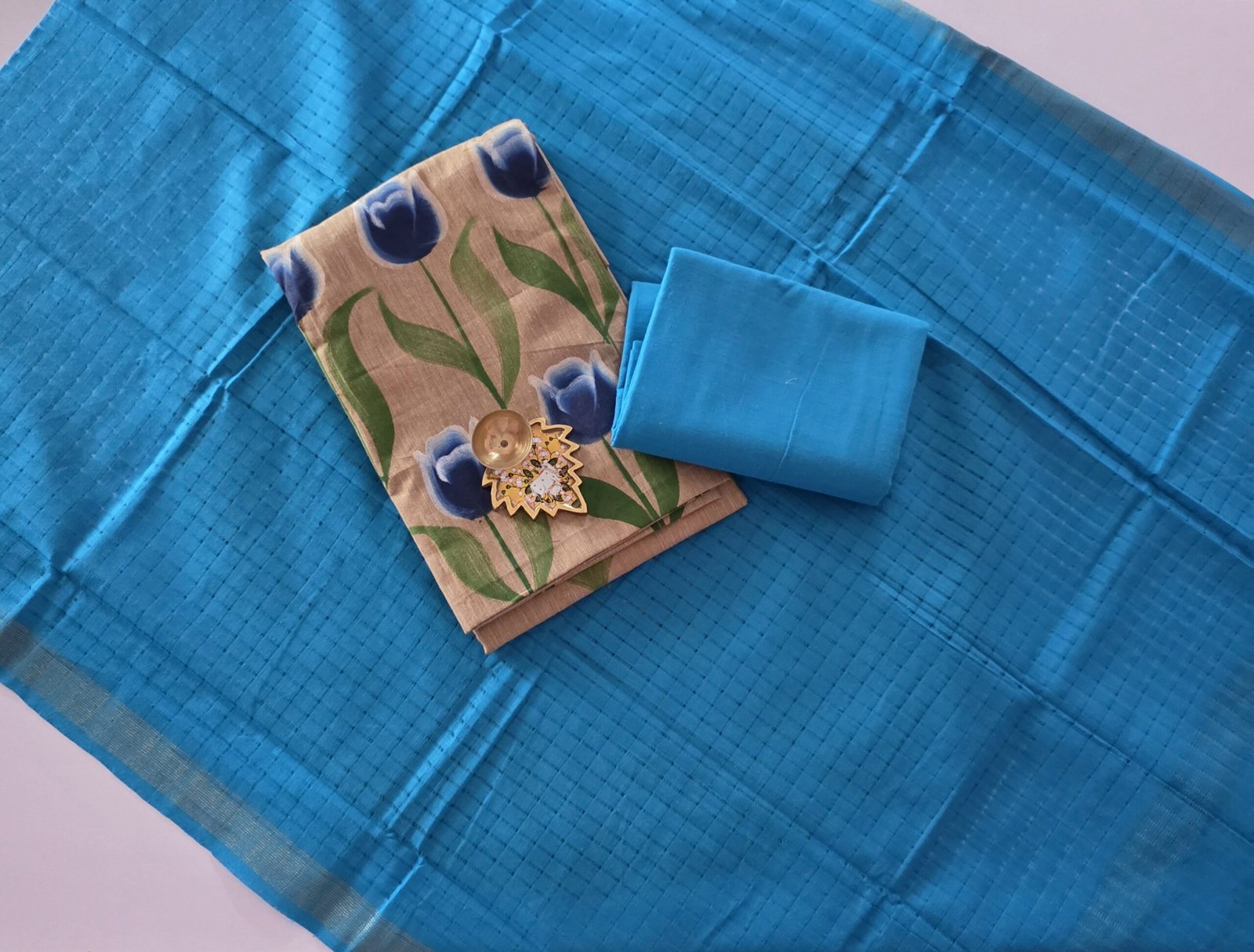 Handpainted Pure Cotton Salwar Set - PK17 - Image 2