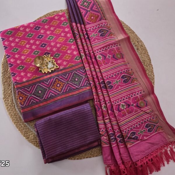 Semi Patola Silk Salwar Set - PT25