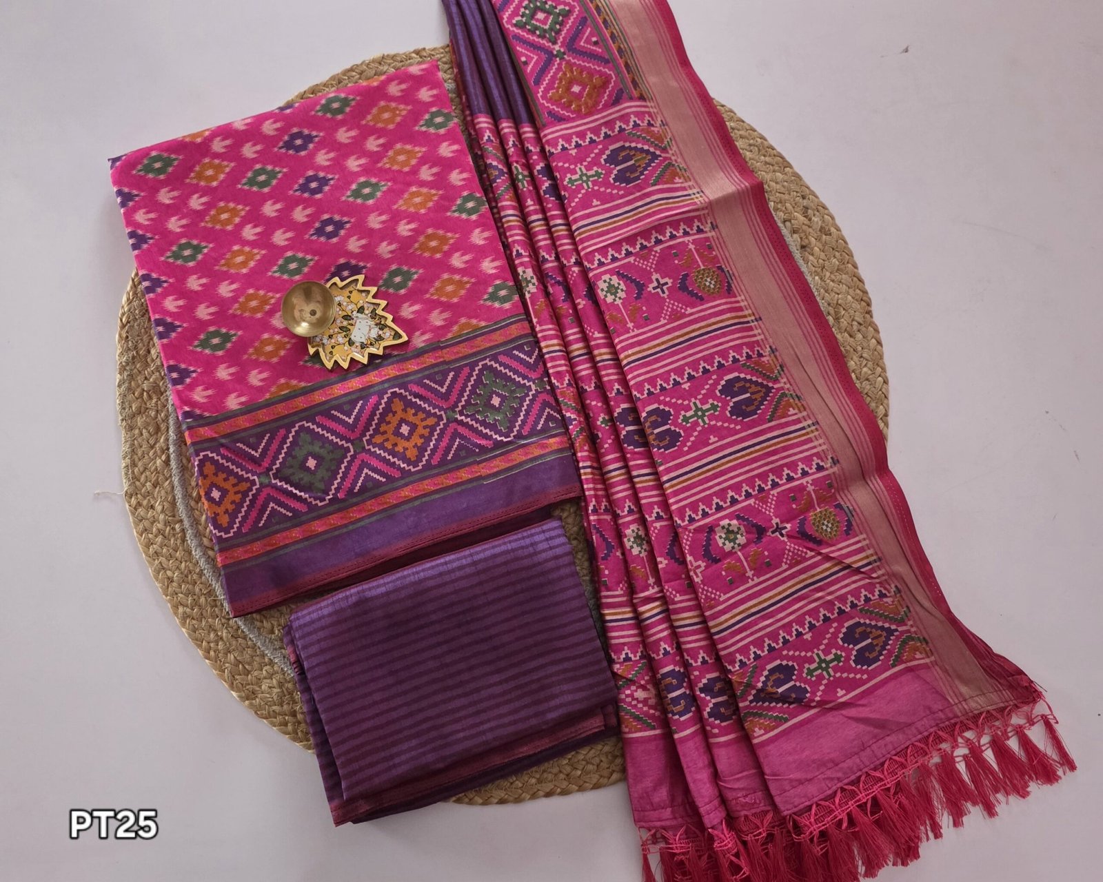Semi Patola Silk Salwar Set - PT25