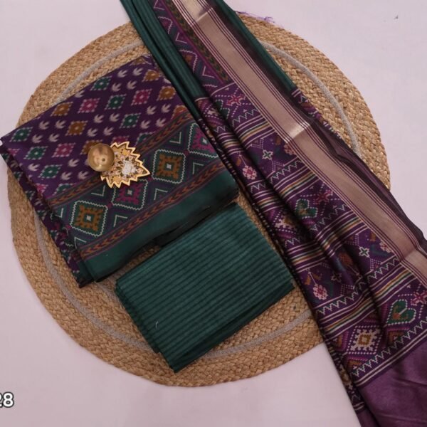 Semi Patola Silk Salwar Set - PT28