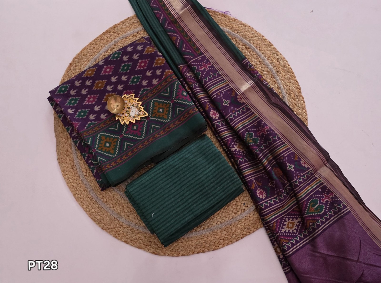 Semi Patola Silk Salwar Set - PT28