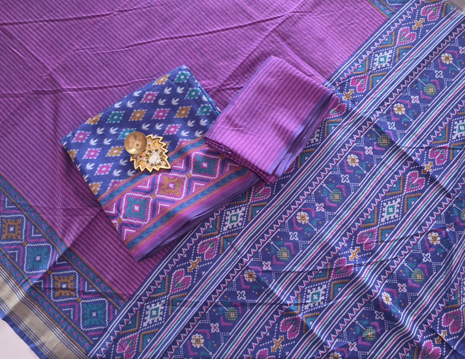 Semi Patola Silk Salwar Set - PT27 - Image 2
