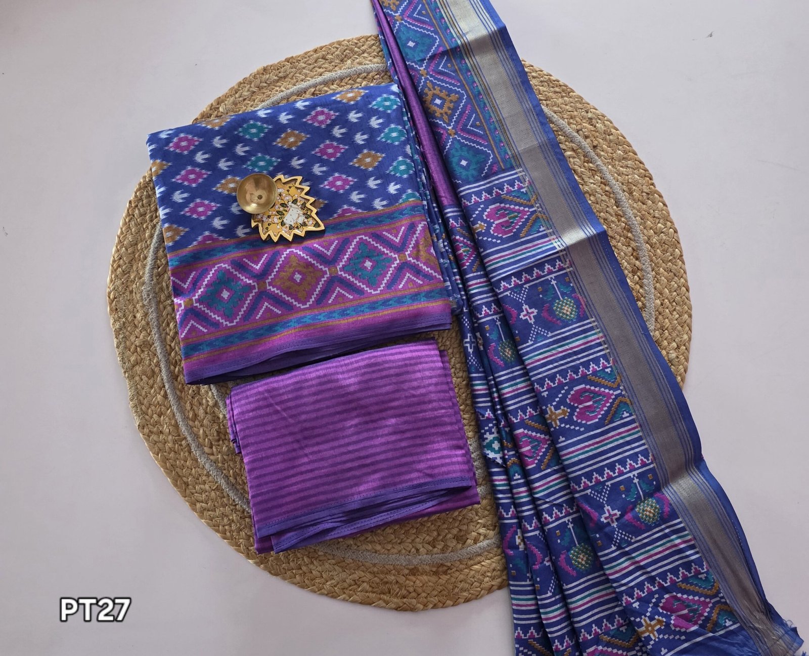 Semi Patola Silk Salwar Set - PT27