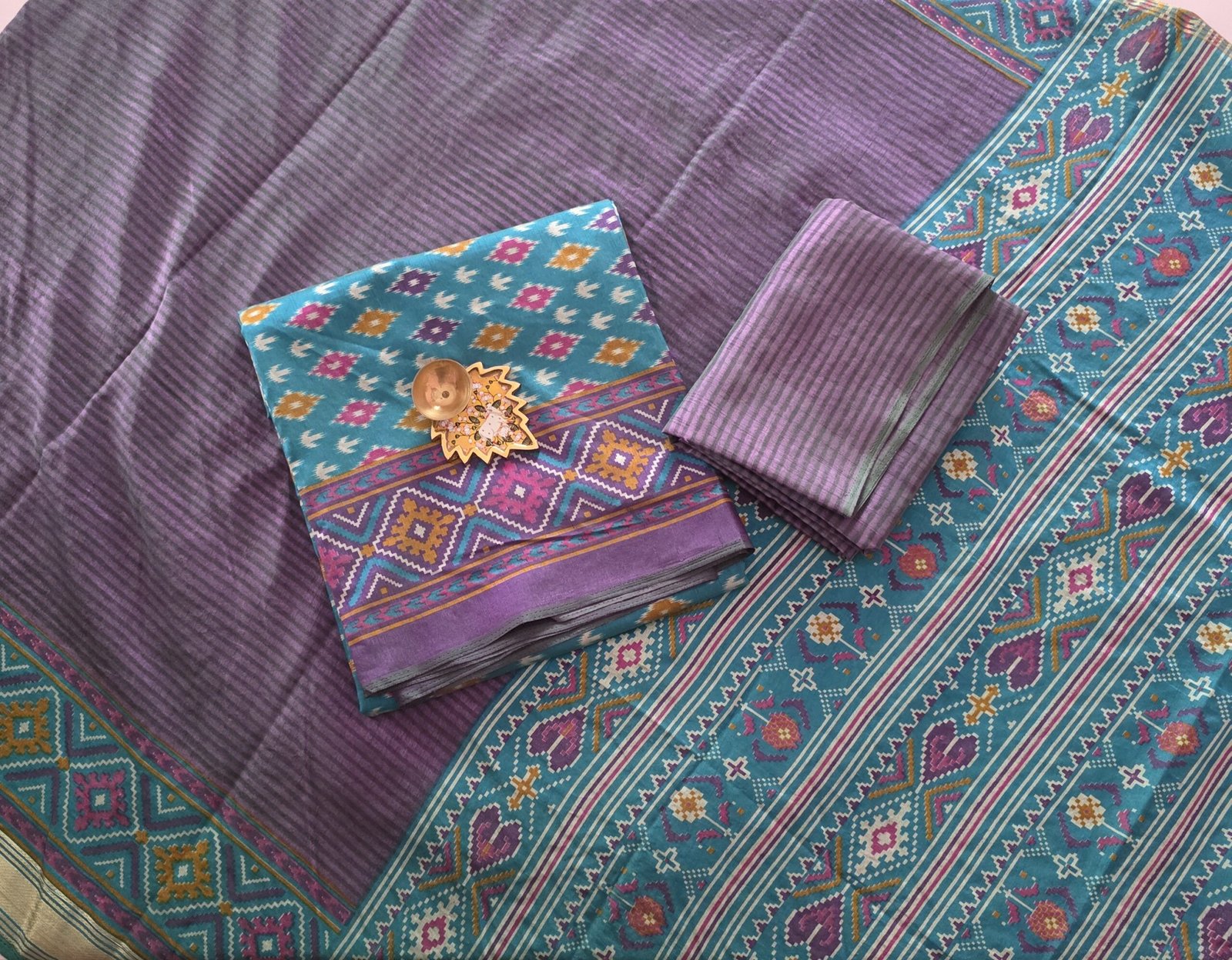 Semi Patola Silk Salwar Set - PT26 - Image 2