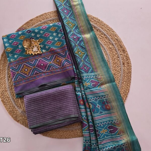 Semi Patola Silk Salwar Set - PT26