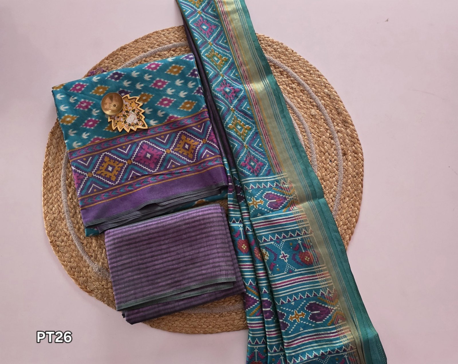 Semi Patola Silk Salwar Set - PT26