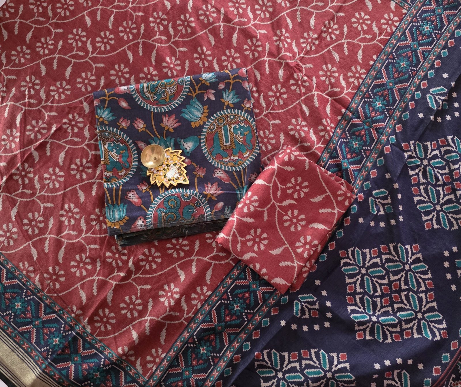 Semi Patola Silk Salwar Set - PT24 - Image 2