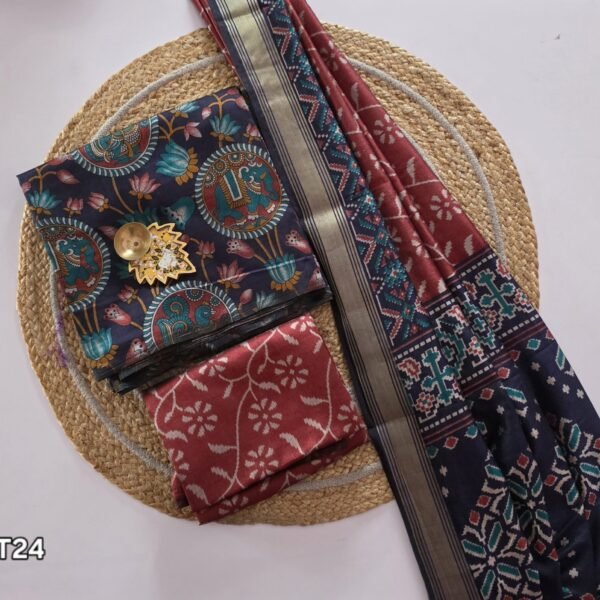 Semi Patola Silk Salwar Set - PT24
