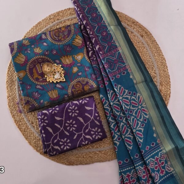 Semi Patola Silk Salwar Set - PT23