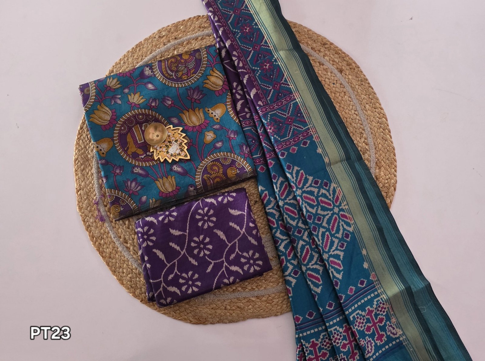 Semi Patola Silk Salwar Set - PT23