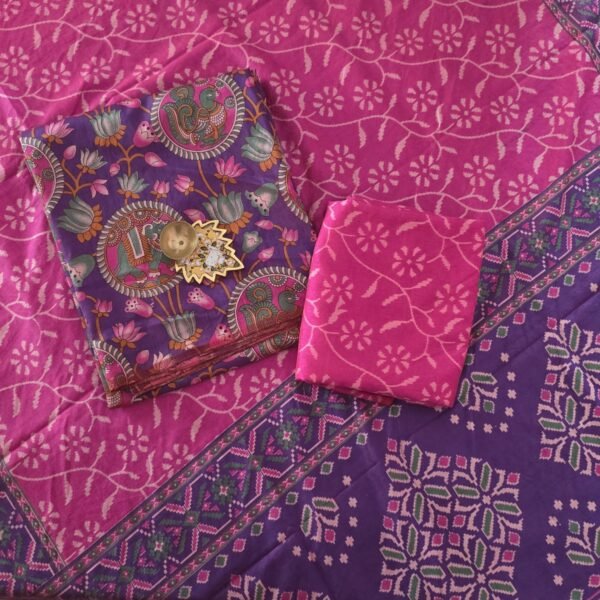 Semi Patola Silk Salwar Set - PT22