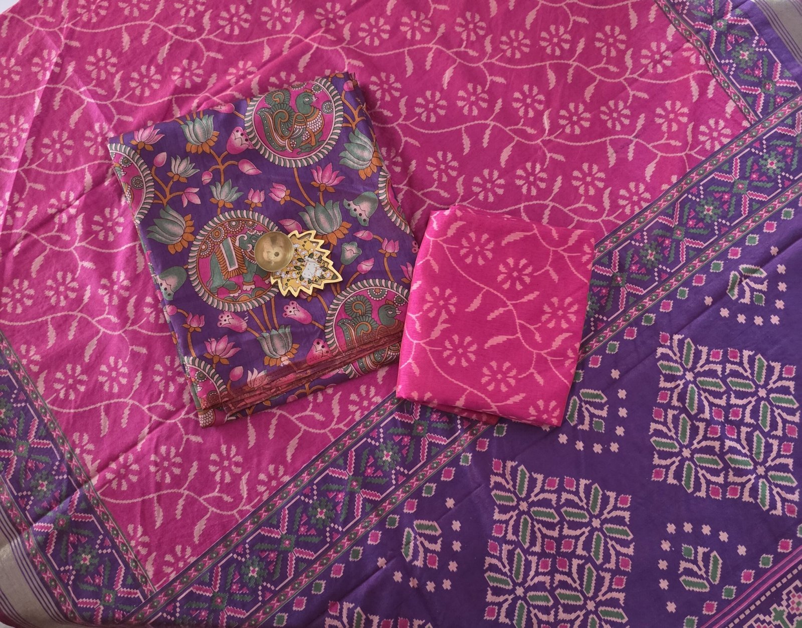 Semi Patola Silk Salwar Set - PT22