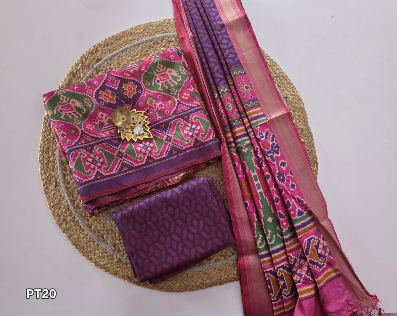 Semi Patola Silk Salwar Set - PT20
