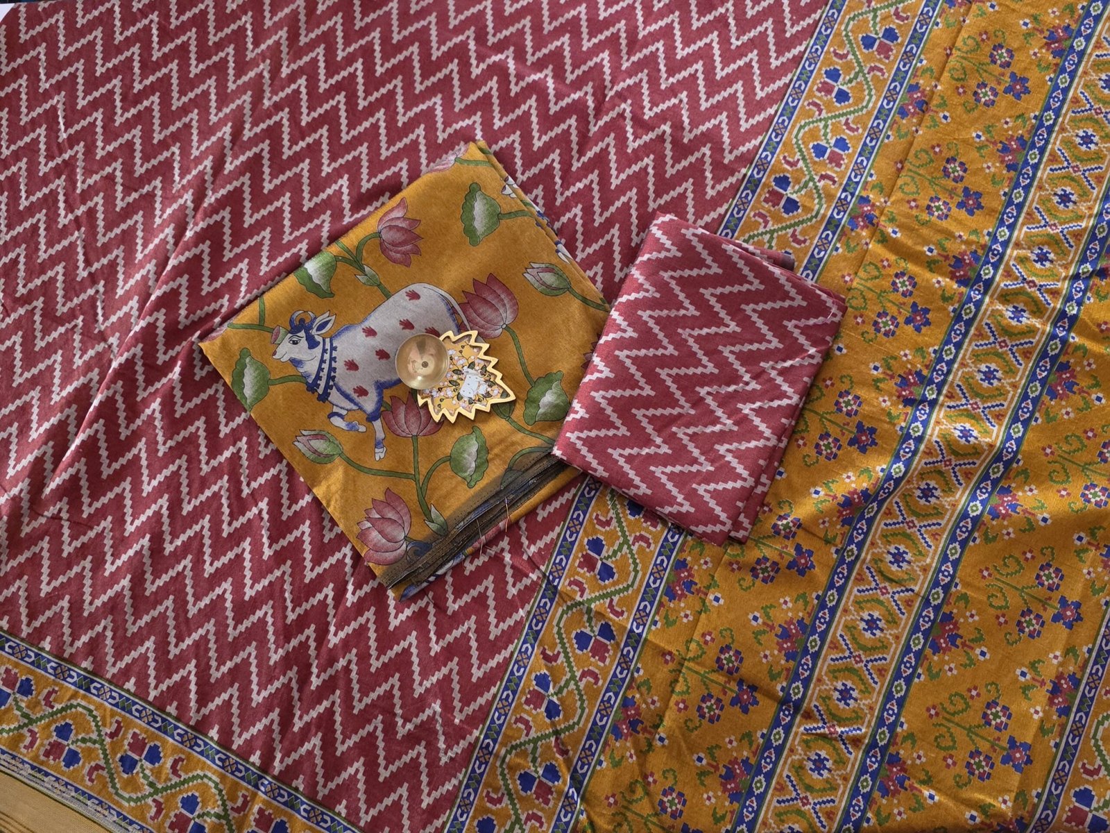 Semi Patola Silk Salwar Set - PT18 - Image 2