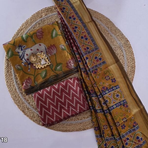 Semi Patola Silk Salwar Set - PT18