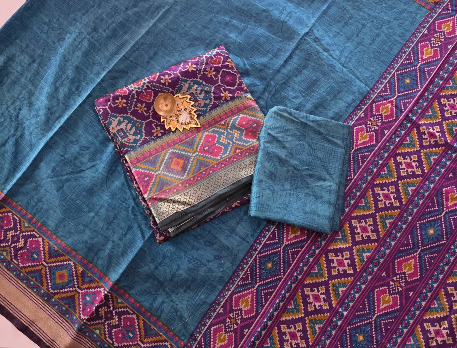 Semi Patola Silk Salwar Set - PT19