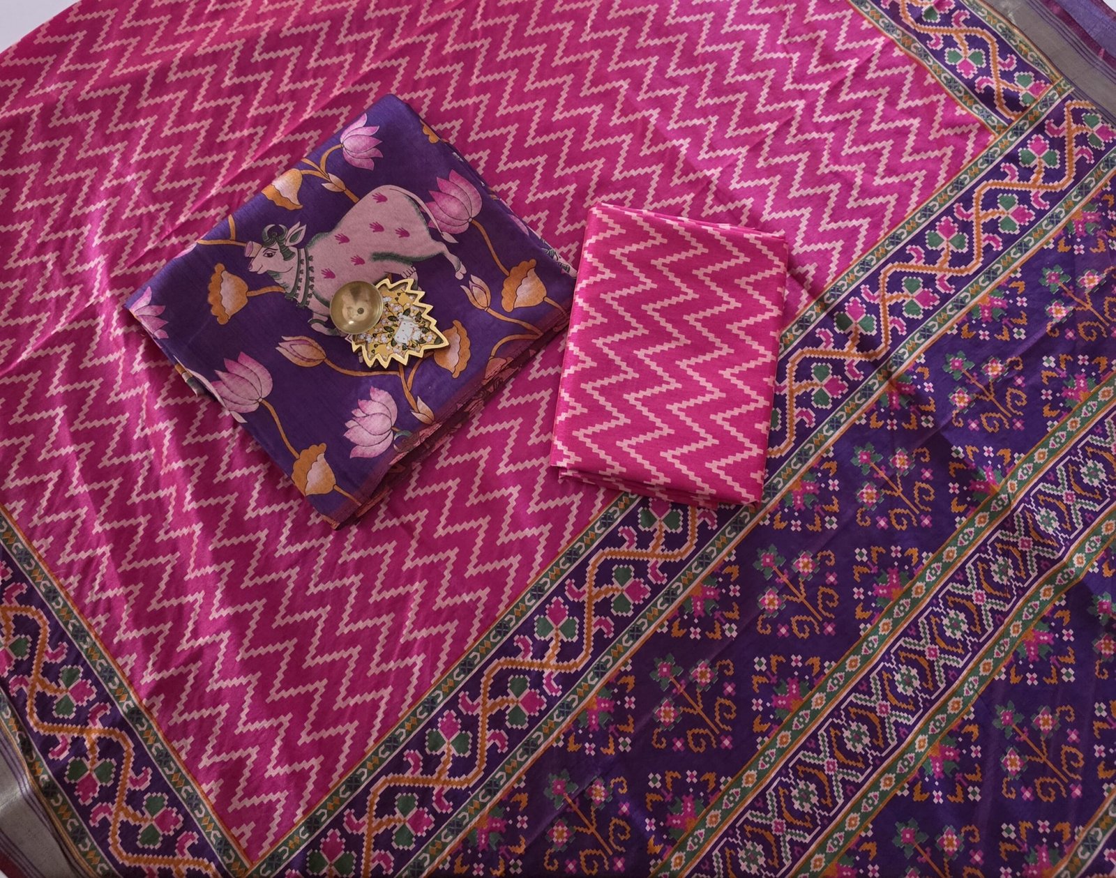 Semi Patola Silk Salwar Set - PT17