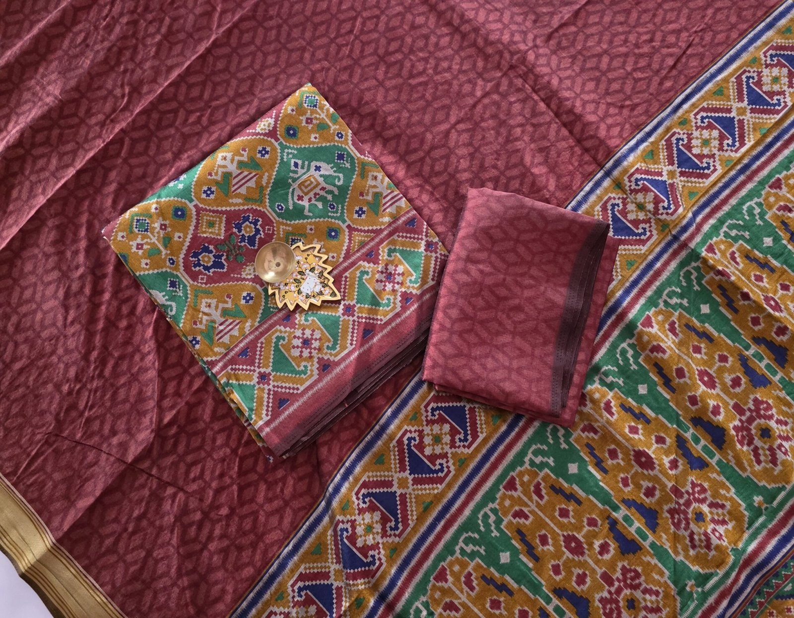Semi Patola Silk Salwar Set - PT16