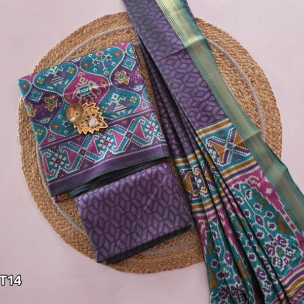 Semi Patola Silk Salwar Set - PT14