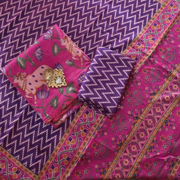 Semi Patola Silk Salwar Set - PT13