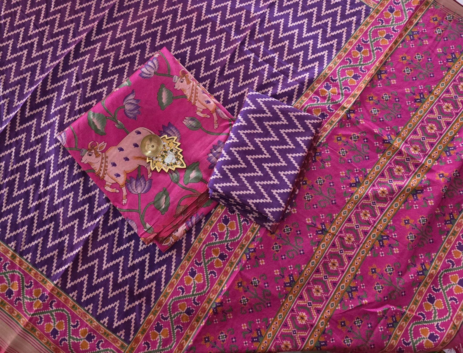 Semi Patola Silk Salwar Set - PT13