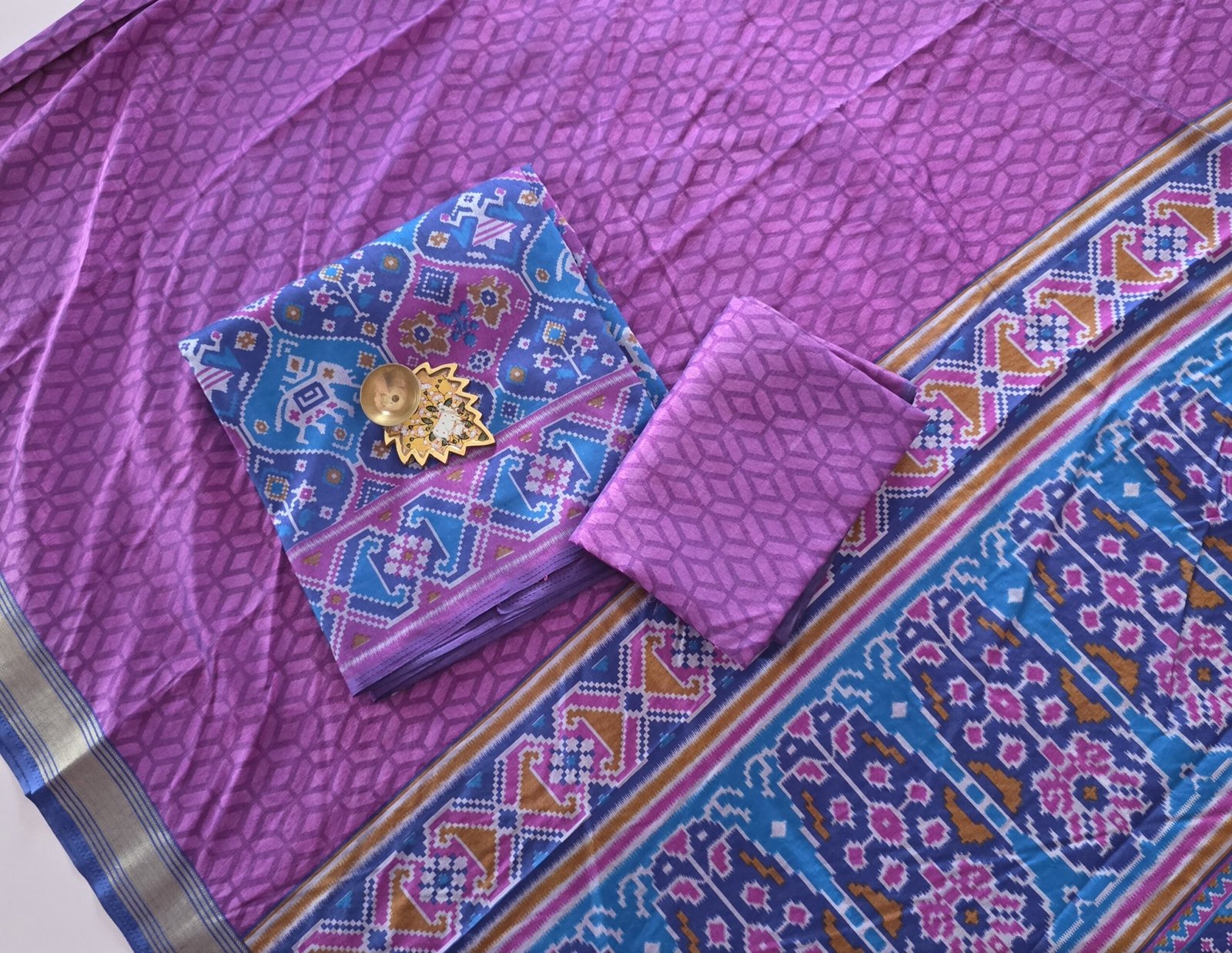 Semi Patola Silk Salwar Set - PT12