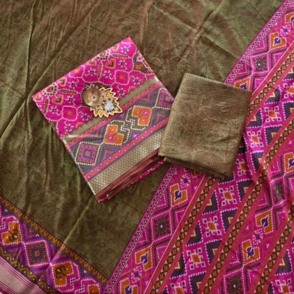 Semi Patola Silk Salwar Set - PT11