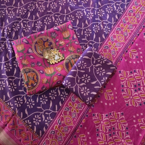 Semi Patola Silk Salwar Set - PT10